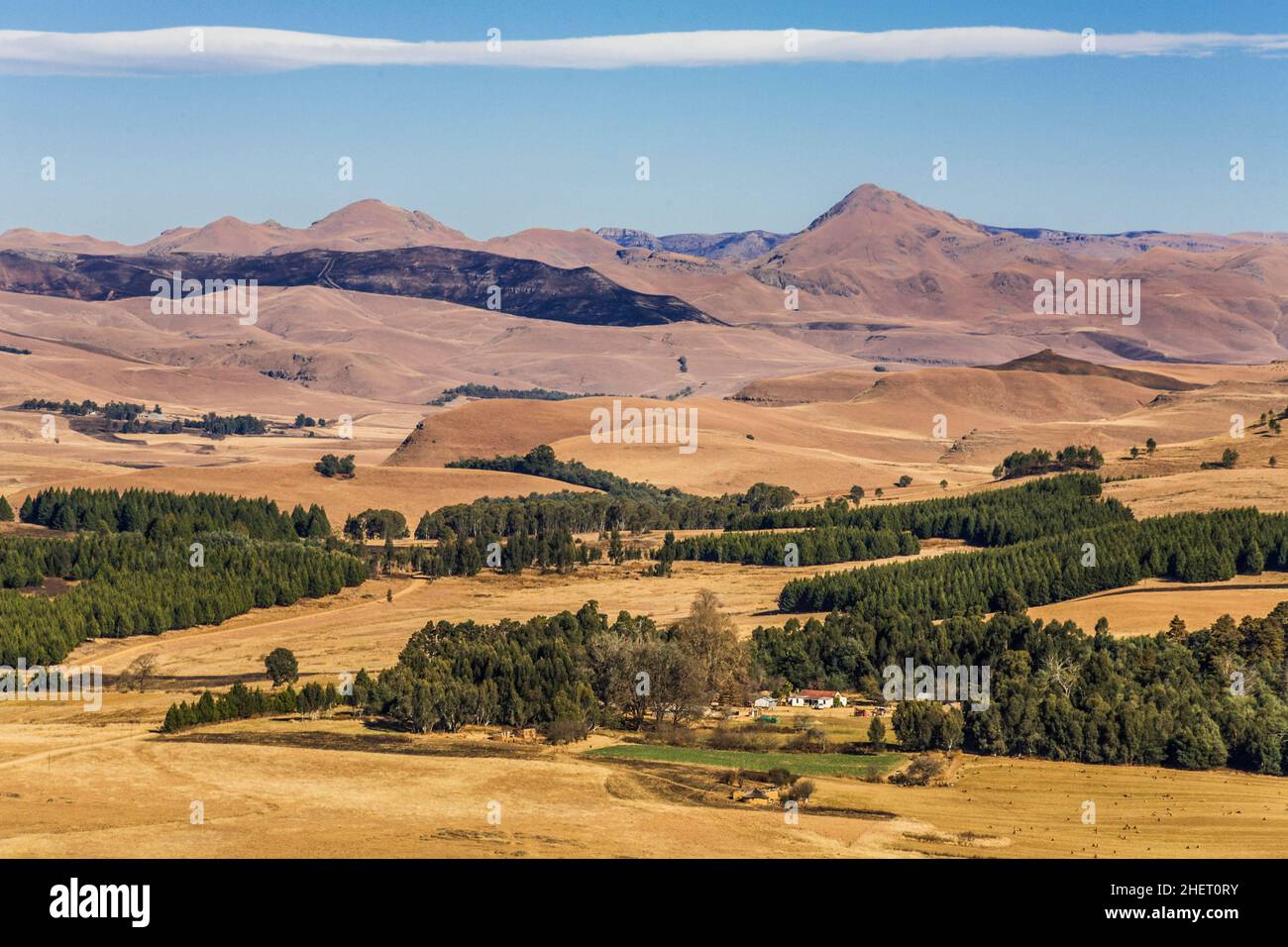 Hügelige Landschaft, Transkei, Südafrika Stockfoto