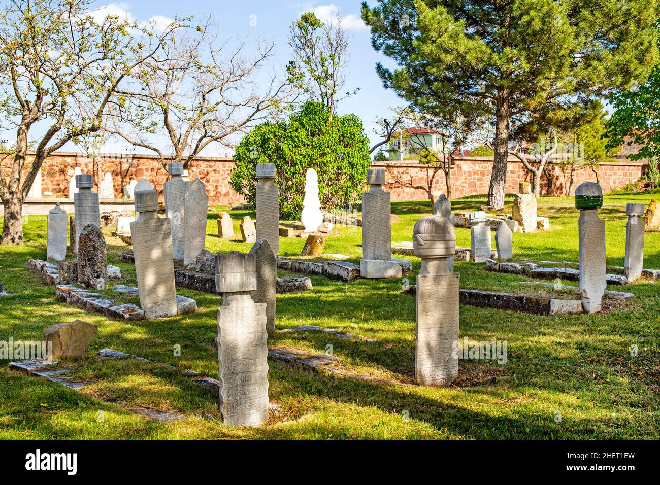 Muslimischer Friedhof, Hacibektasi Veli Museum, Kappadokien, Türkei, Kappadokien, Türkei Stockfoto