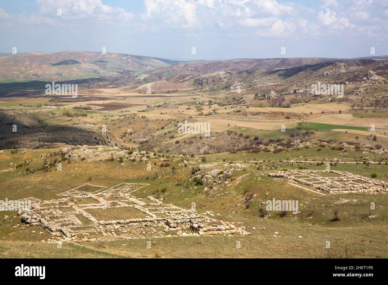 Ausgrabungsstätte, Hattusha, alte Hauptstadt der Hethiter, Türkei, Hattusha, Türkei Stockfoto