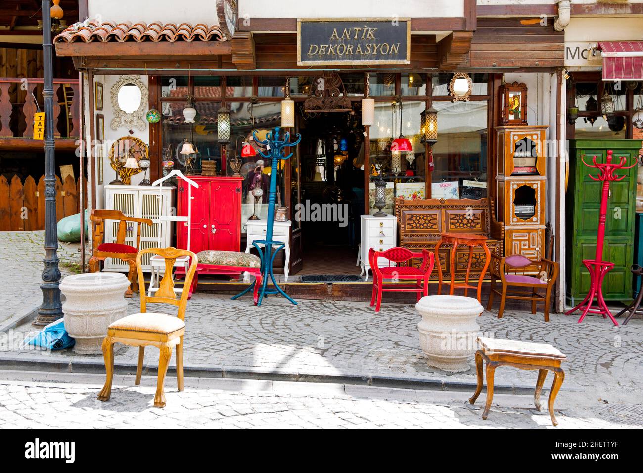 Antiquitäten, orientalischer Basar, Ankara, Türkei, Ankara, Türkei Stockfoto