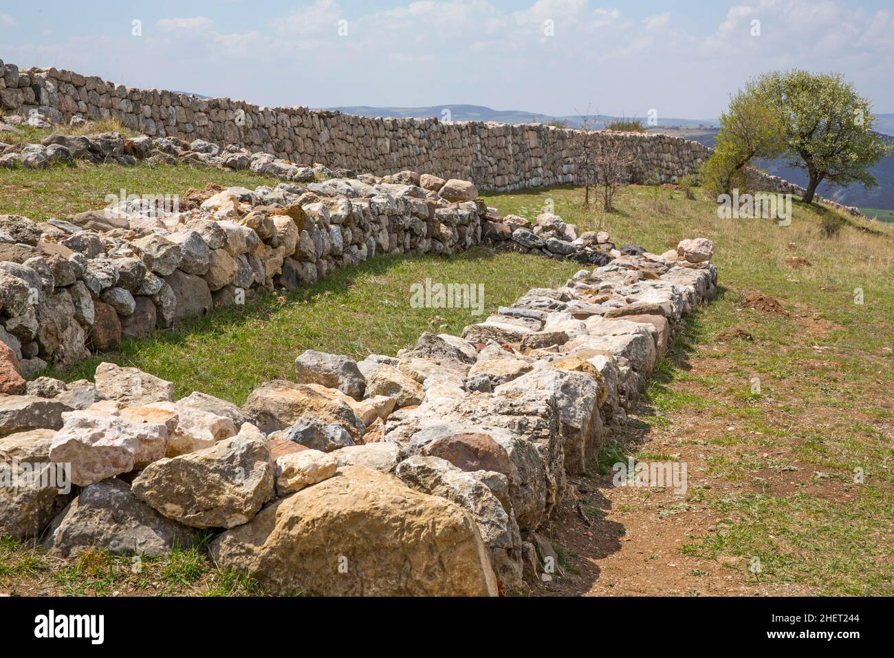 Stadtmauer, Hattusha, alte Hauptstadt der Hethiter, Türkei, Hattusha, Türkei Stockfoto
