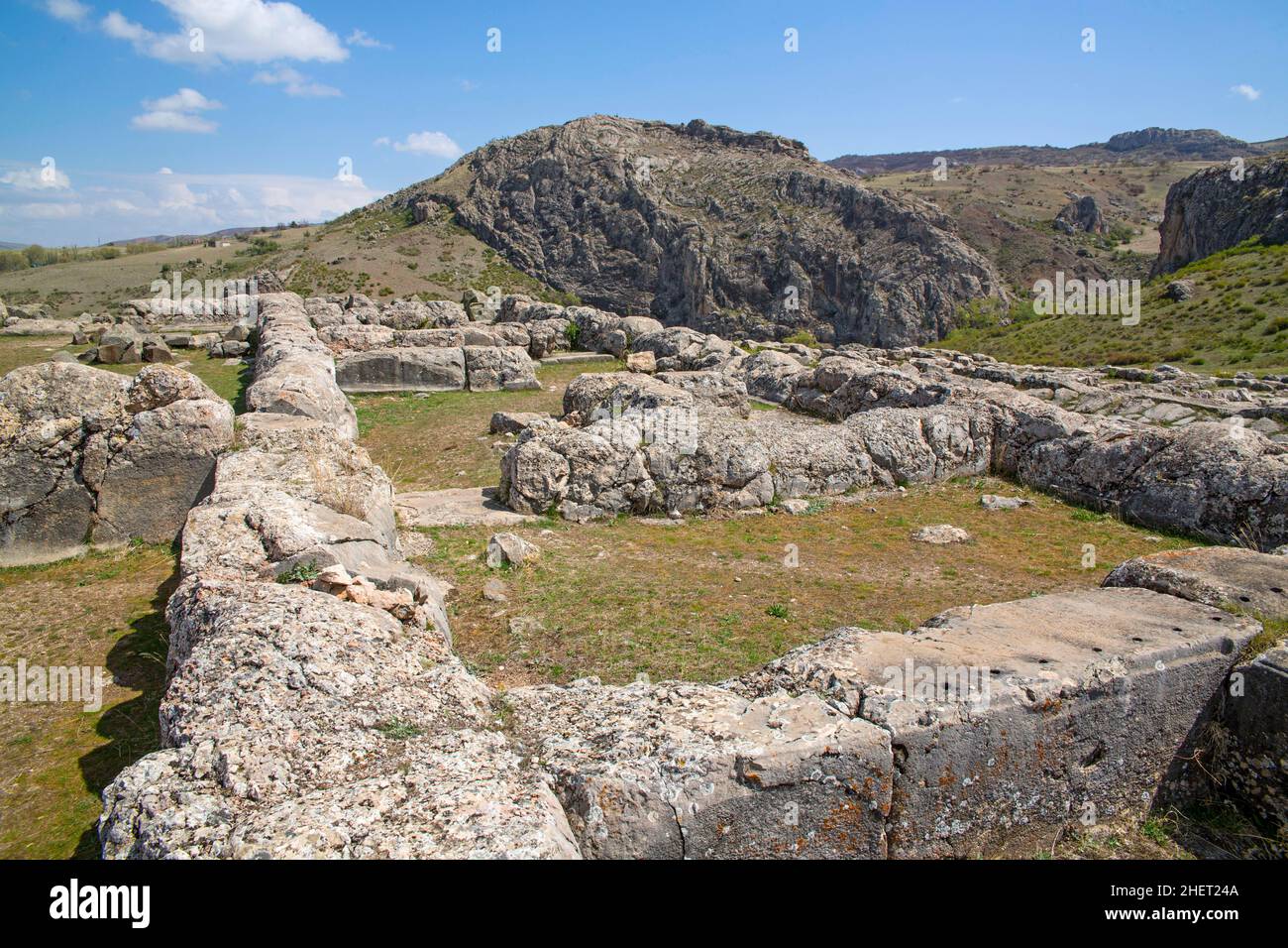 Untere Stadt mit Tempelkomplex, Hattusha, alte Hauptstadt der Hethiter, Türkei, Hattusha, Türkei Stockfoto