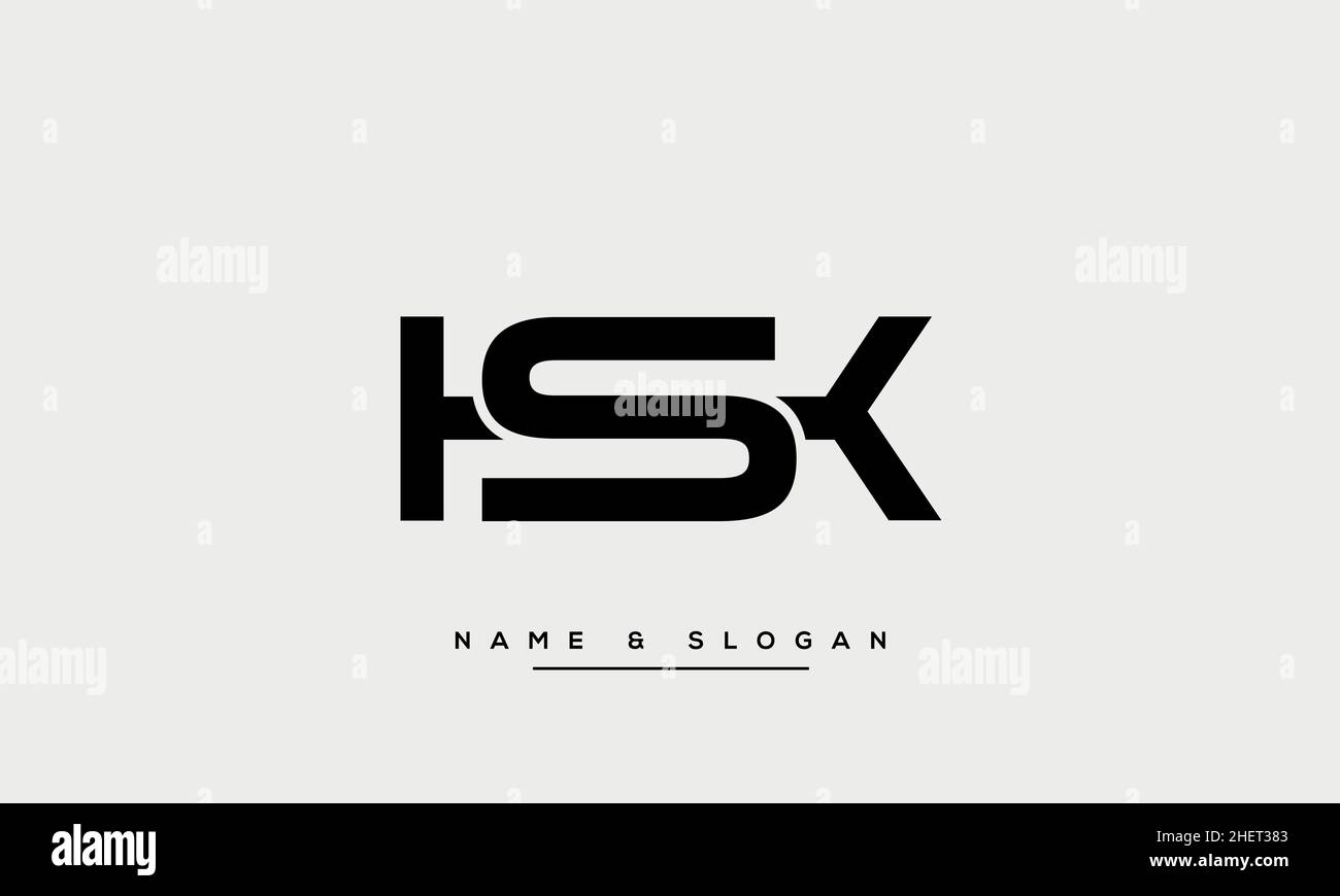KS, SK, K, S Buchstaben Abstraktes Logo Monogramm Stock Vektor