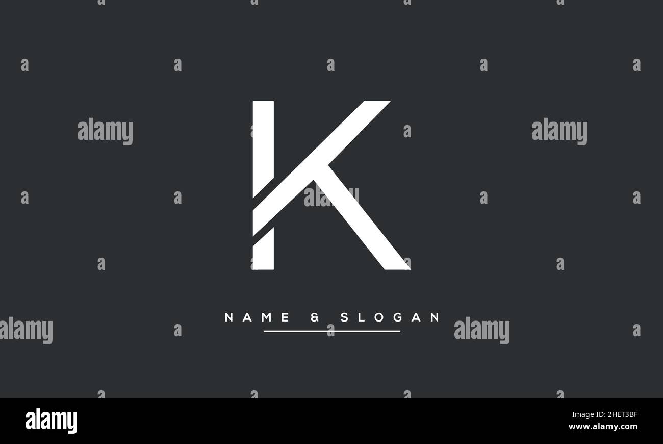 KT, TK, K, T Buchstaben Abstraktes Logo Monogramm Stock Vektor