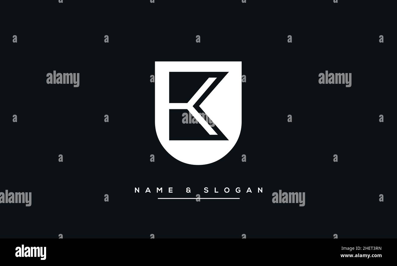 KU, UK, K, U Letters Abstraktes Logo Monogramm Stock Vektor