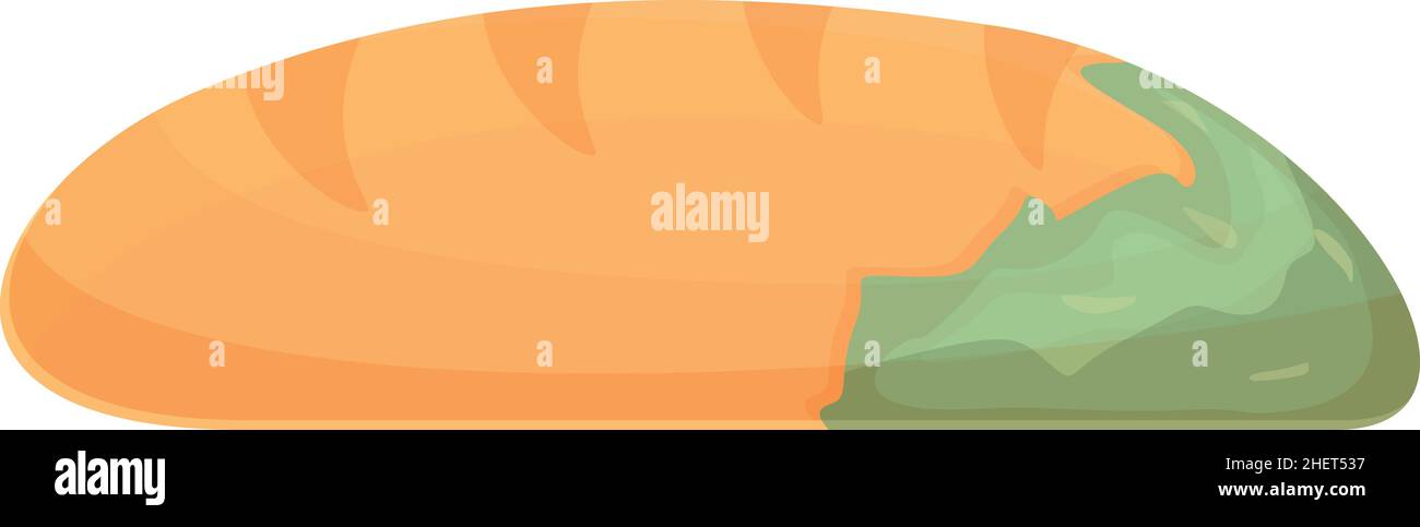 Cartoon-Vektor für kontaminiertes Bäckersymbol. Lebensmittelbakterien. Virenmüll Stock Vektor