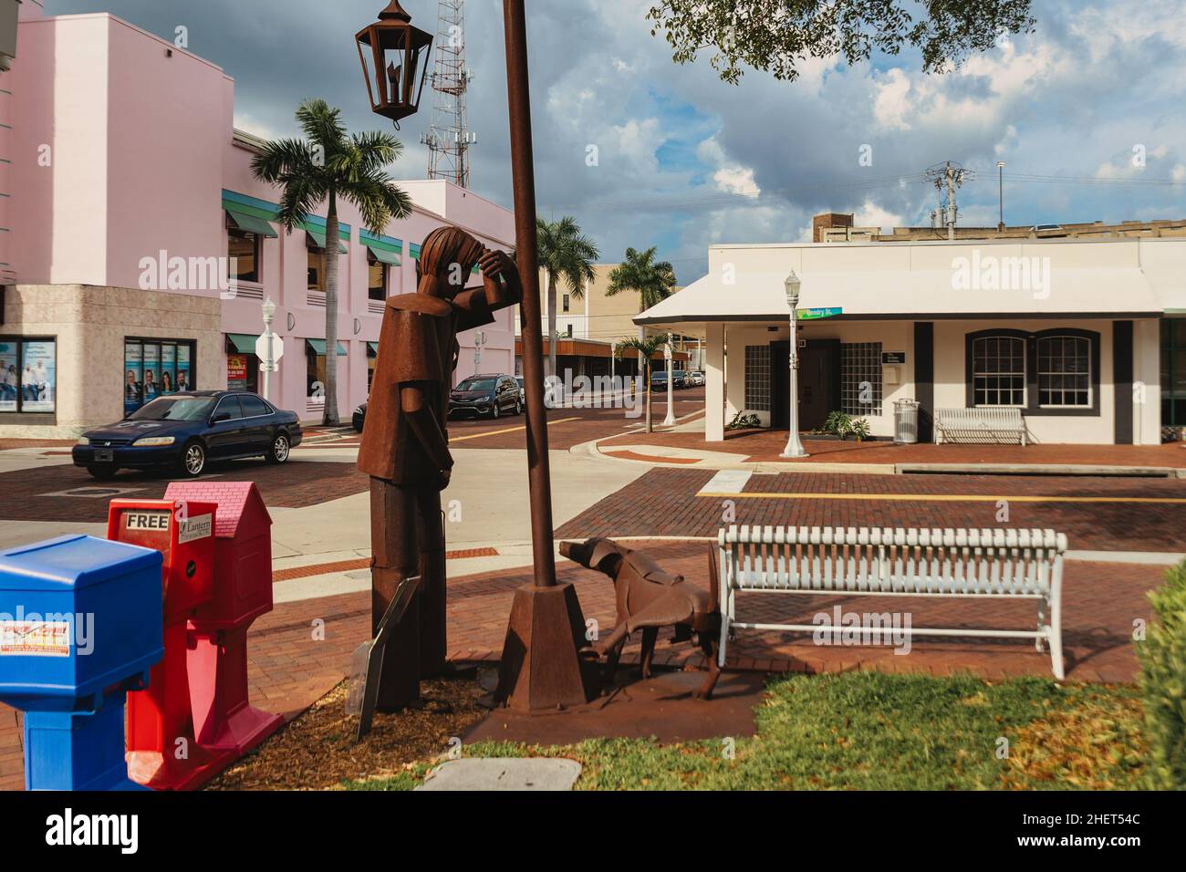 Fort Myers Downtown. Ft. Myers, ist der Sitz und das Handelszentrum von Lee County, Florida, USA Stockfoto