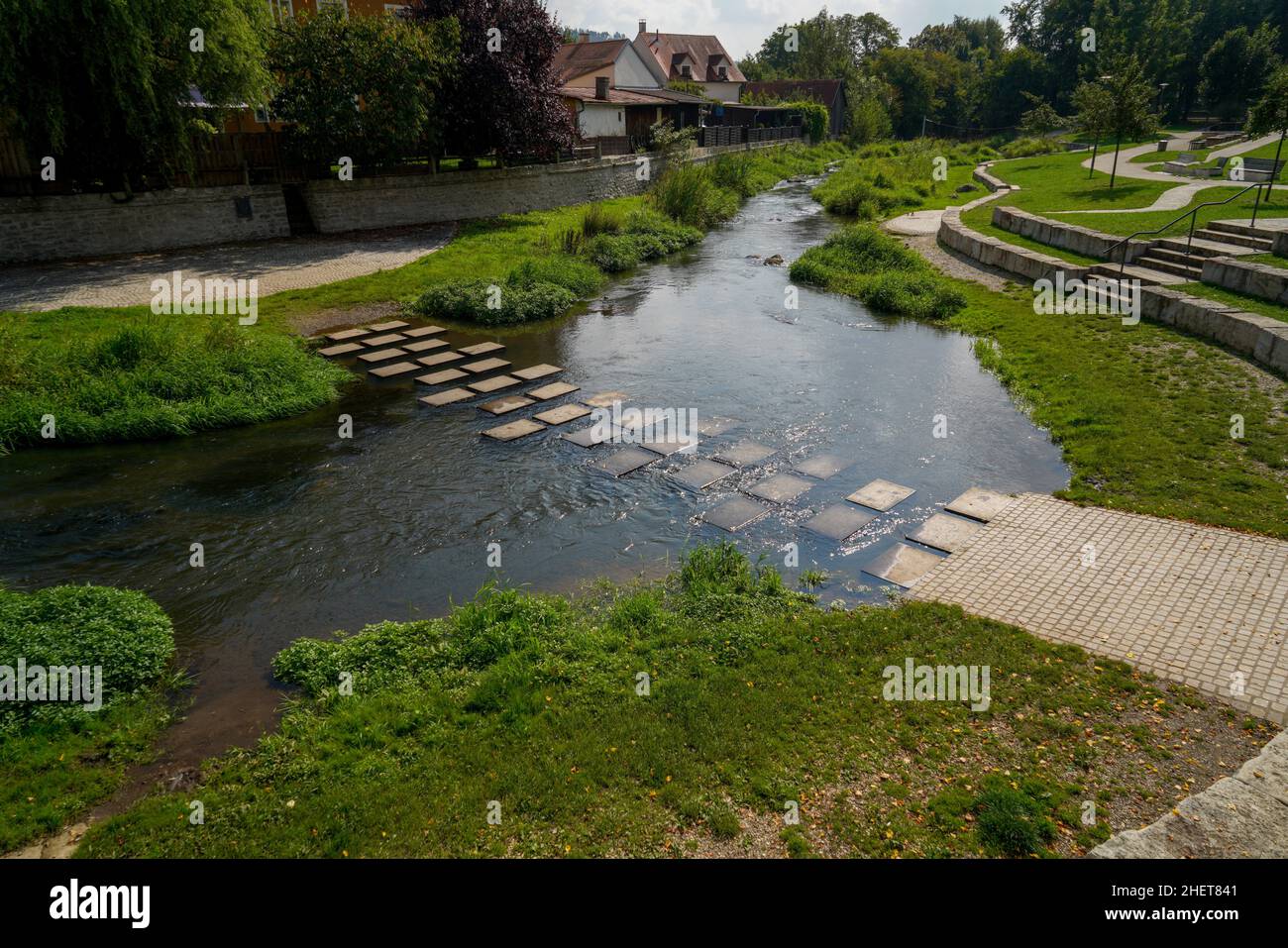 Berching, Baccham ist eine bayerische Stadt im Bezirk Neumarkt in der Oberpfalz. Fotografiert im Herbst in der Fränkischen Alb am Main Stockfoto