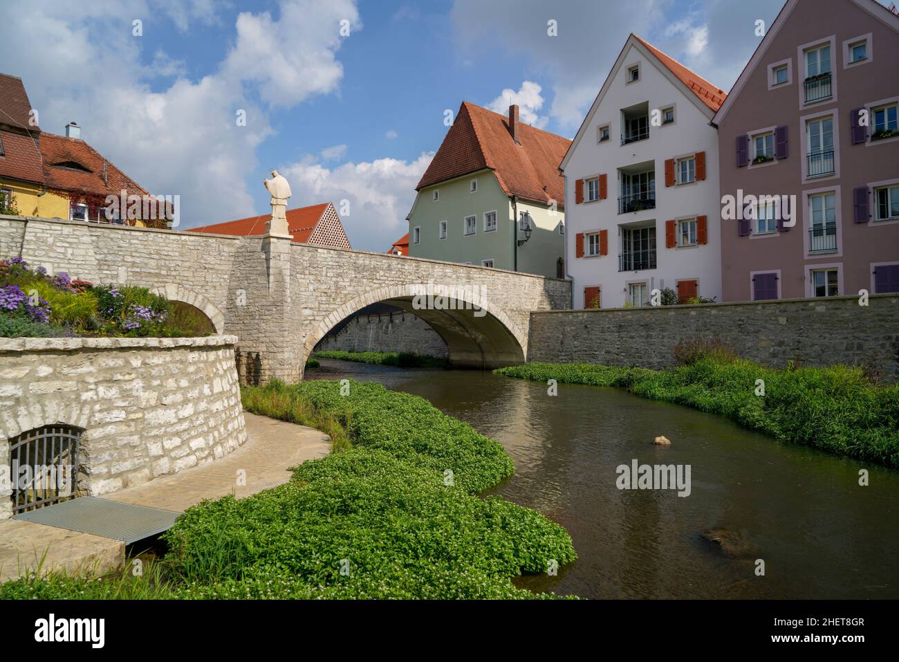 Berching, Baccham ist eine bayerische Stadt im Bezirk Neumarkt in der Oberpfalz. Fotografiert im Herbst in der Fränkischen Alb am Main Stockfoto