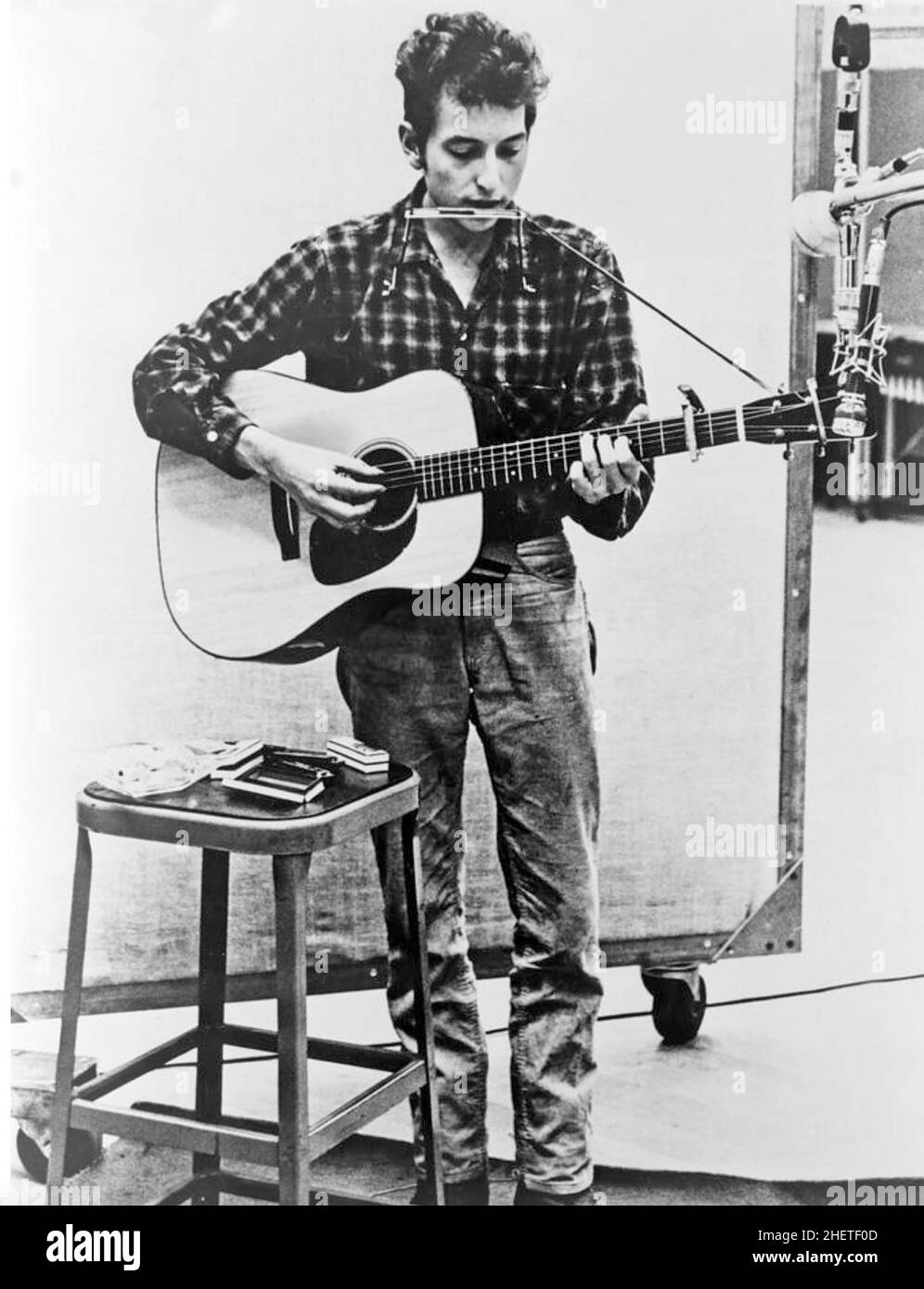 BOB DYLAN Werbefoto des amerikanischen Folk-Sängers über 1965 Stockfoto