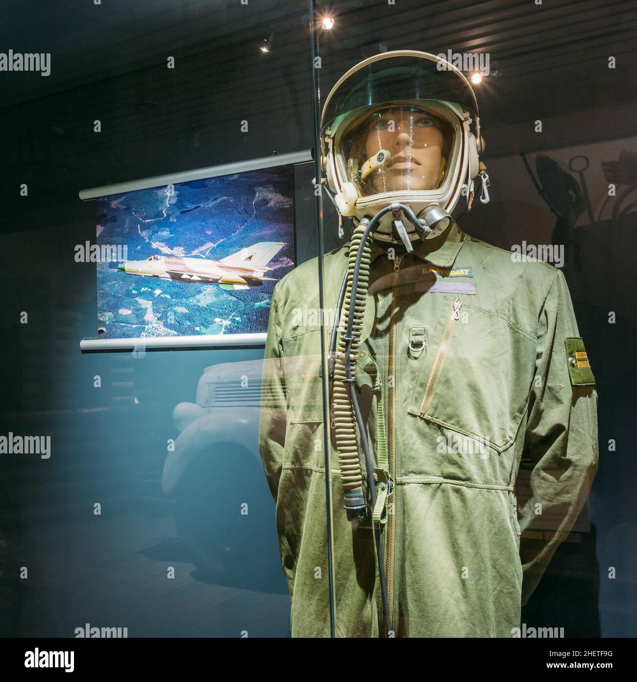 Ausstellung in den Militärmuseen Manege auf der Festungsinsel Suomenlinna Stockfoto