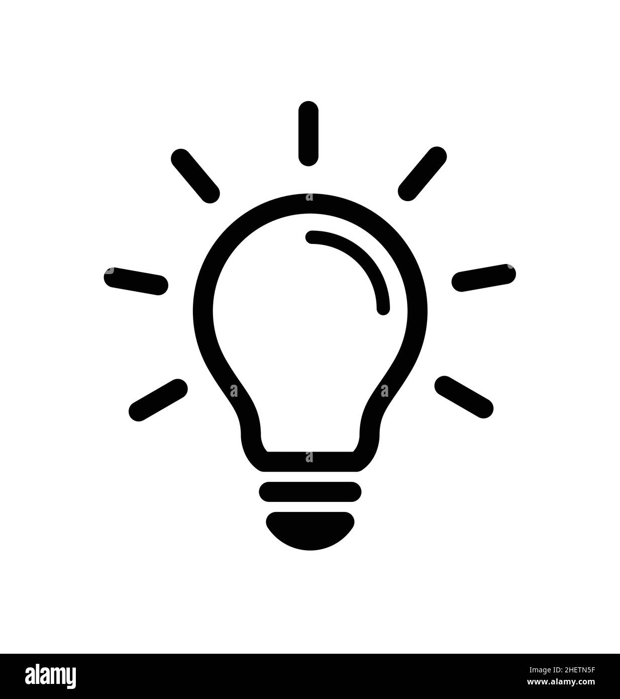 Einfache Glühbirne Globus Linie Kunst Symbol Symbol Logo Vektor isoliert auf weißem Hintergrund Stock Vektor