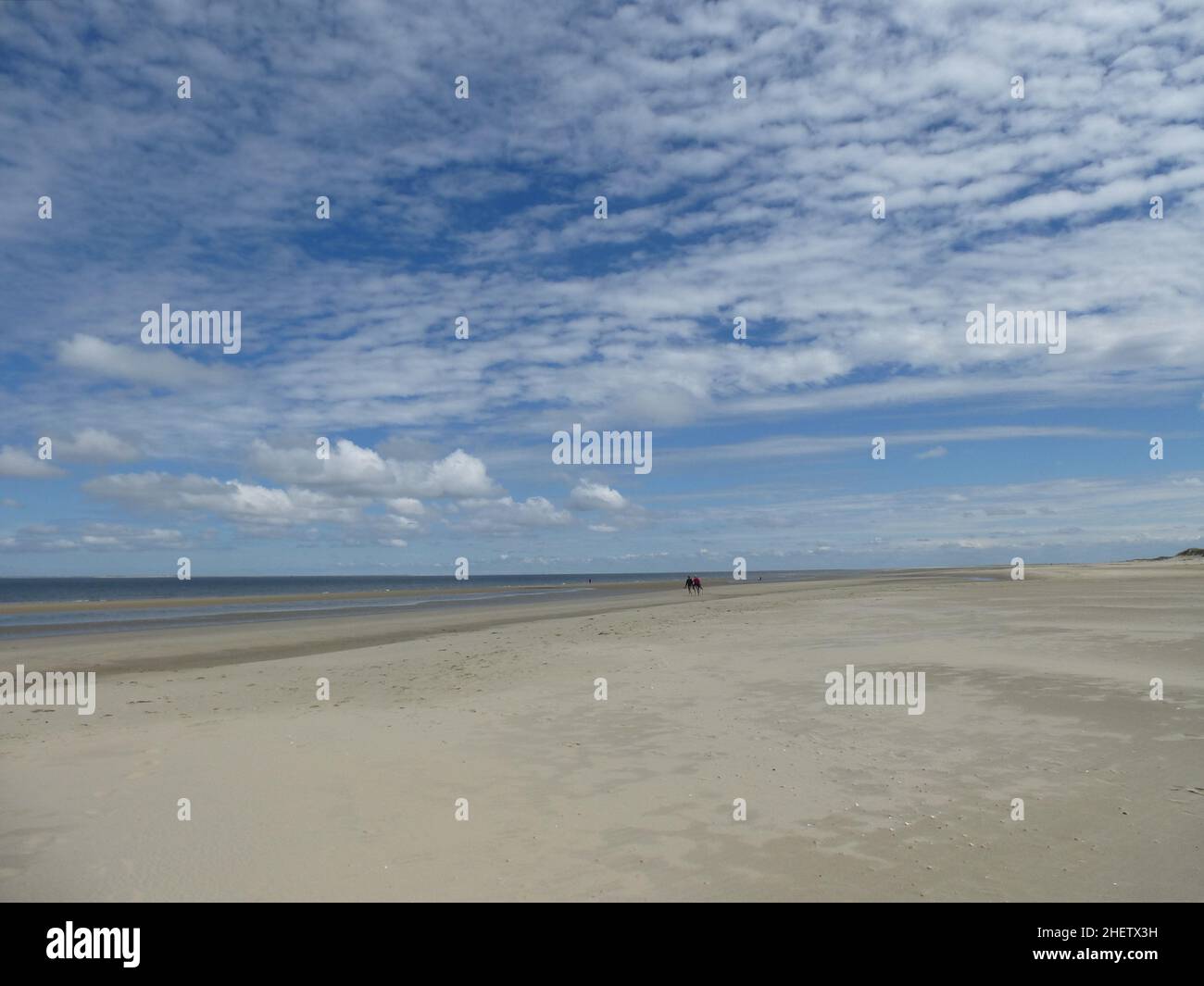 Wunderbarer Strand auf der Insel Borkum Stockfoto