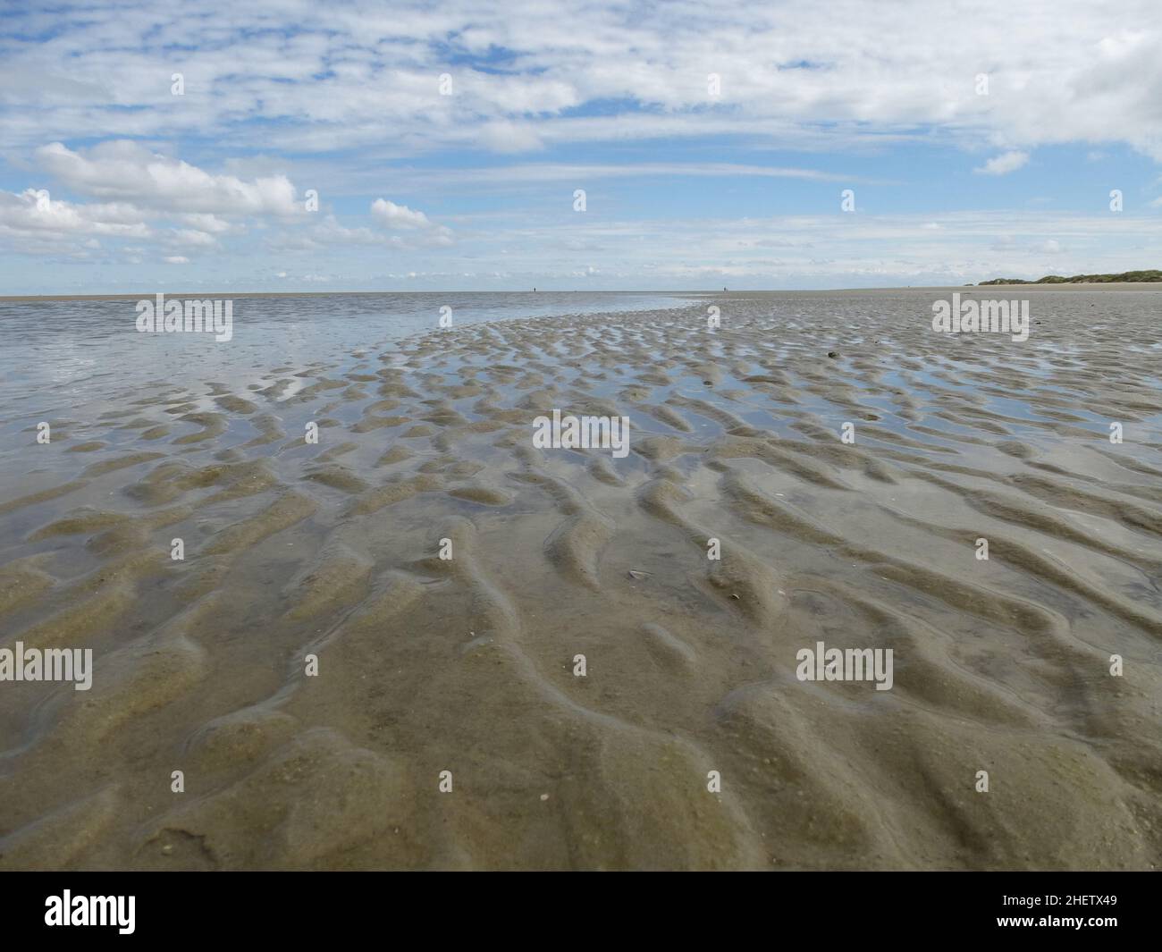 Wunderbarer Strand auf der Insel Borkum Stockfoto