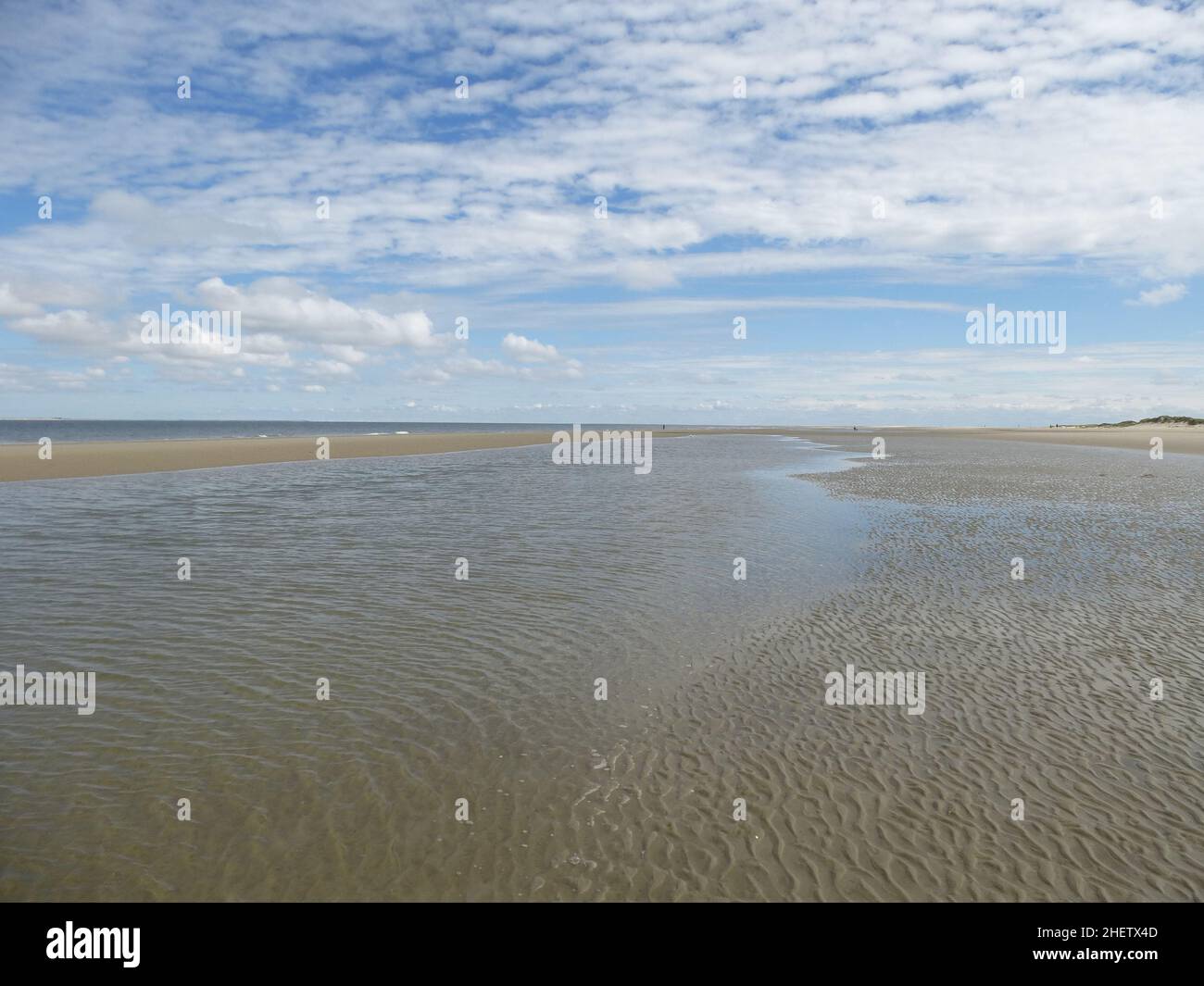 Wunderbarer Strand auf der Insel Borkum Stockfoto