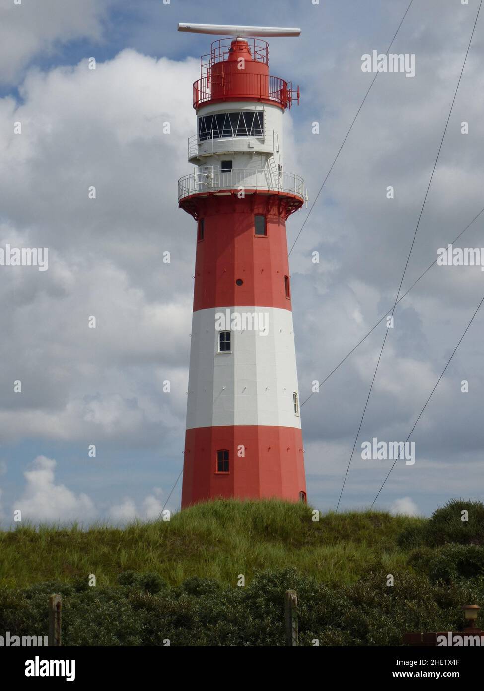 Kleiner Leuchtturm auf der Insel Borkum Stockfoto