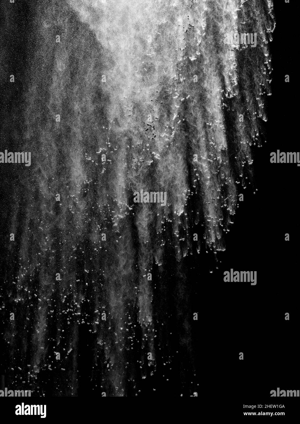 Staubepulver Mehl Hintergrundexplosion Stockfoto