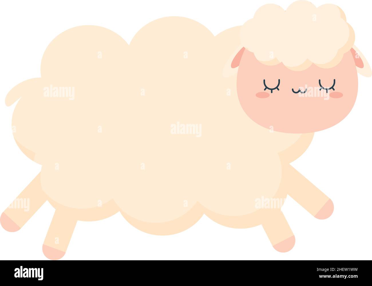 „Lazy Sheep“-Design Stock Vektor