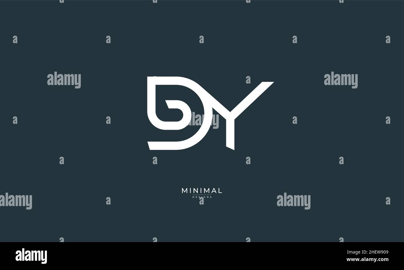 Buchstabensymbol Logo DY Stock Vektor