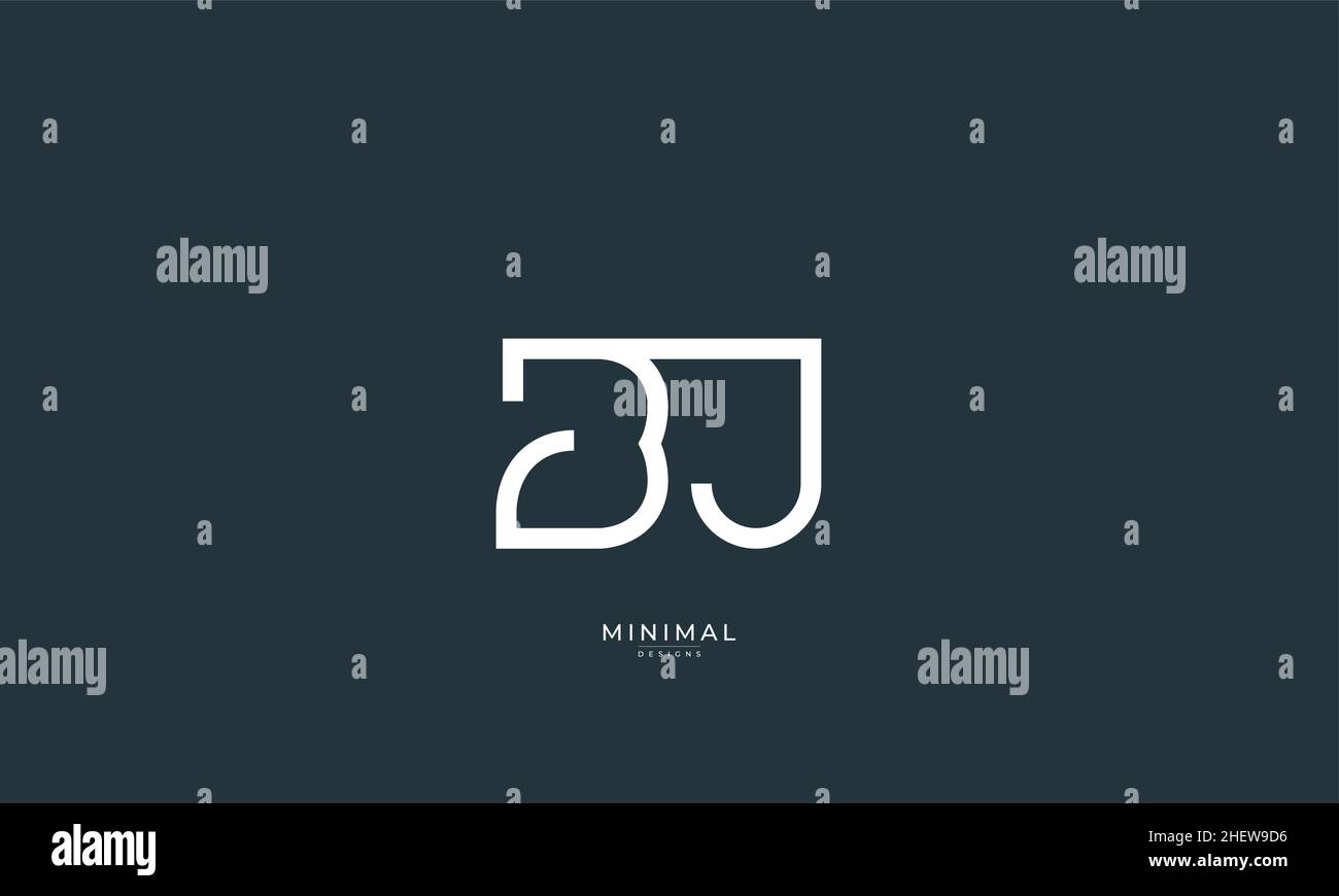 Buchstabensymbol-Logo BJ Stock Vektor
