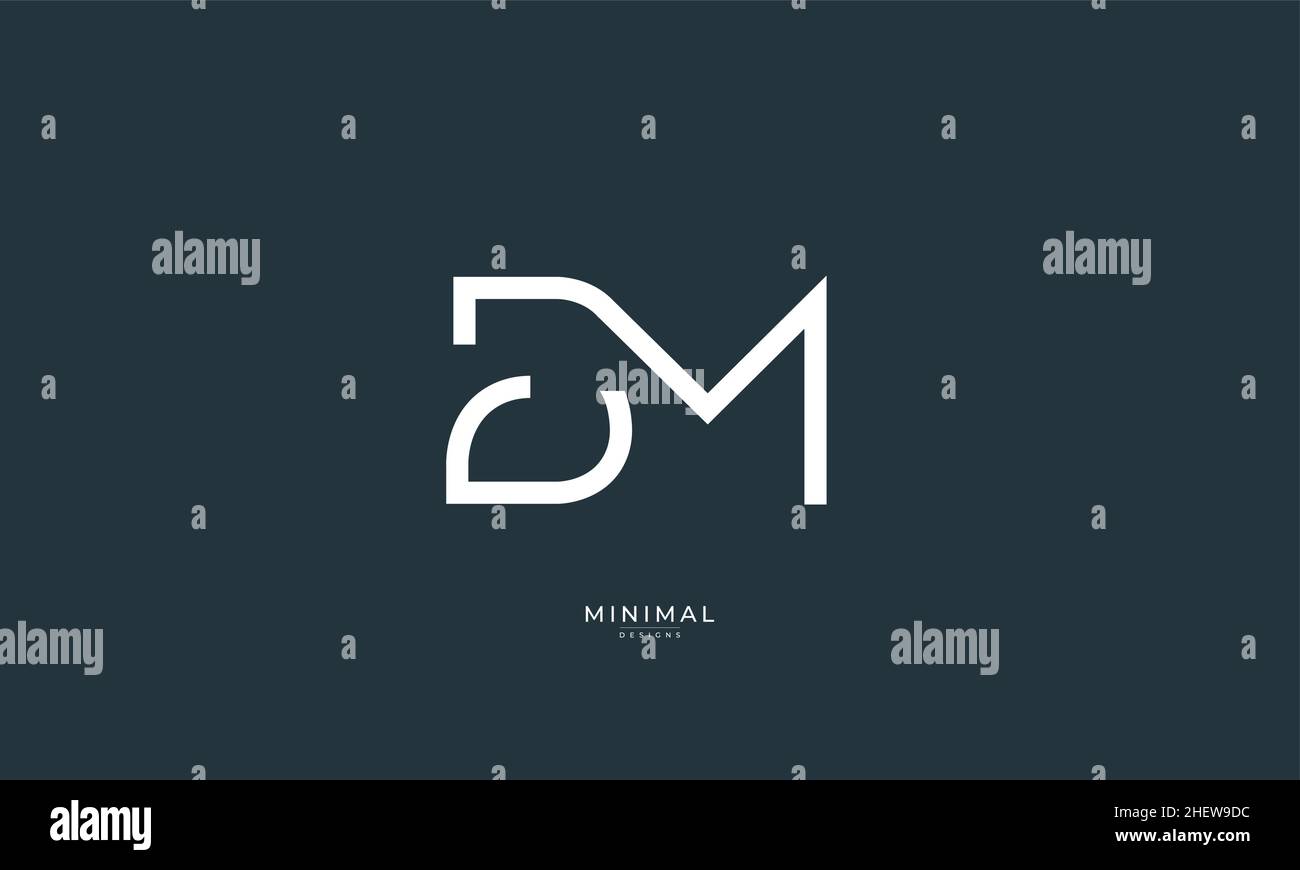 Alphabet Buchstabe Symbol Logo BM Stock Vektor