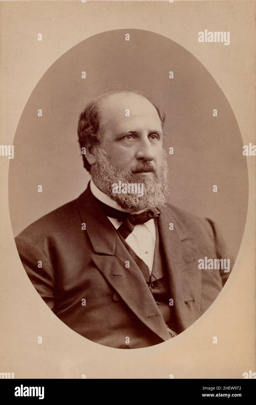 William Magear 'Boss' Tweed (1823-1878), amerikanischer Politiker, vor allem bekannt als 'Boss' der Tammany Hall, spielte eine wichtige Rolle in der New Yorker Politik im 19th. Jahrhundert, Head and Shoulders Portrait, Jeremiah Gurney, 1870 Stockfoto