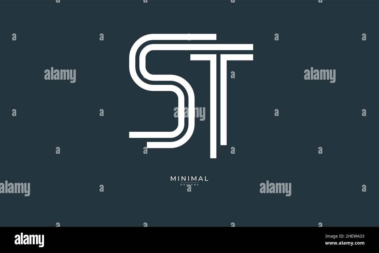 Buchstabensymbol Logo ST Stock Vektor