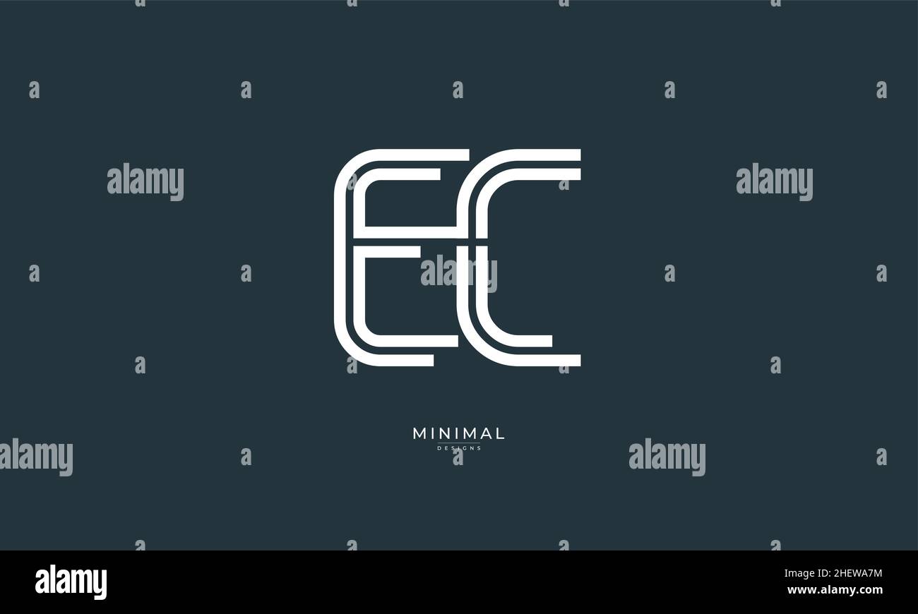 Buchstabensymbol Logo EC Stock Vektor