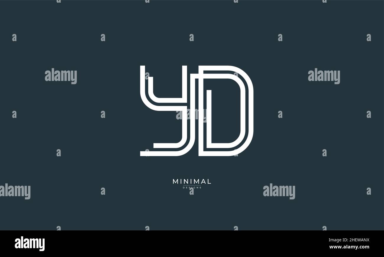 Buchstabensymbol Logo YD Stock Vektor