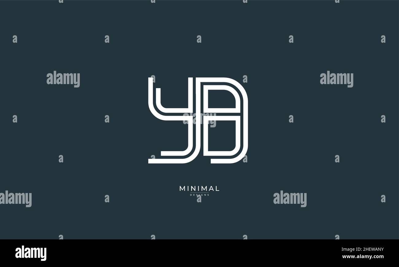 Buchstabensymbol Logo YB Stock Vektor