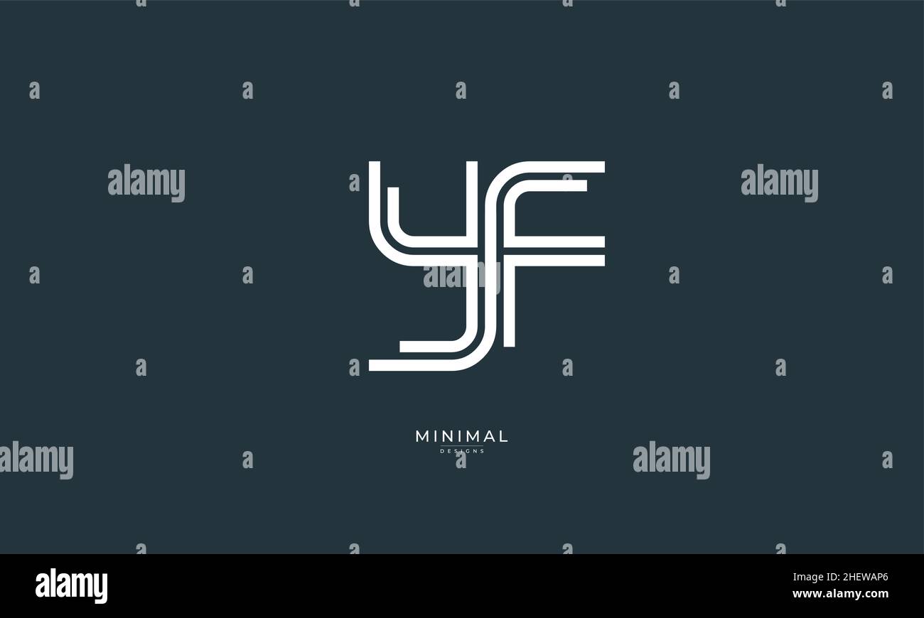 Buchstabensymbol Logo YF Stock Vektor