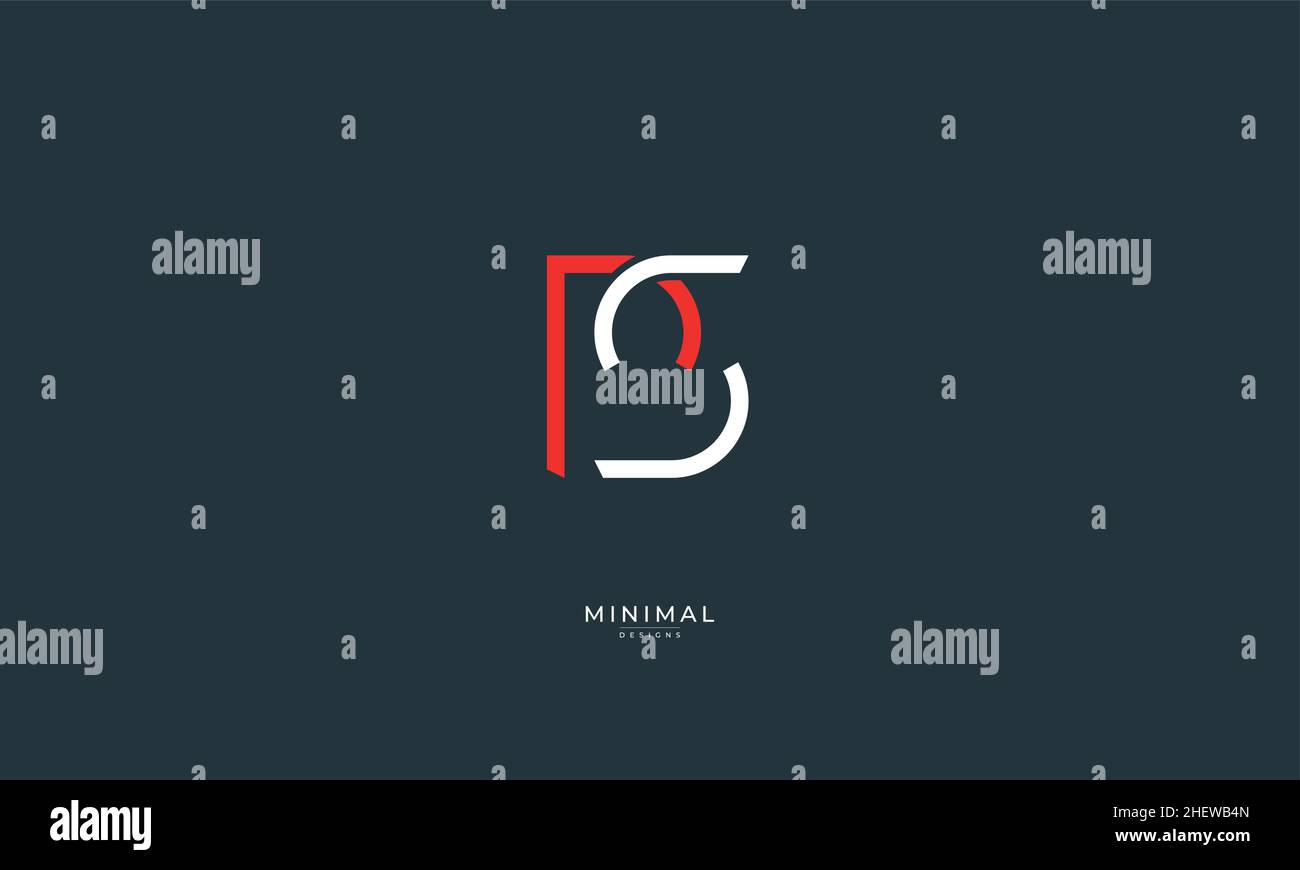 Buchstabensymbol PS Stock Vektor