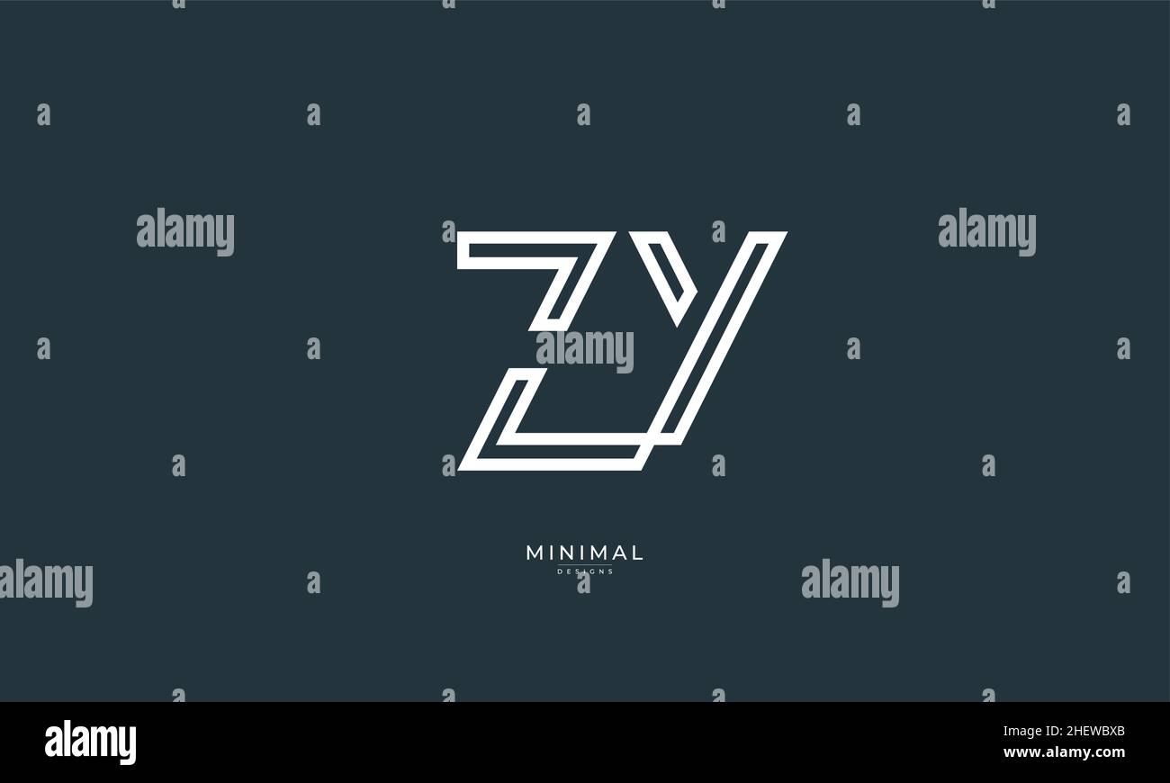 Buchstabensymbol-Logo ZY Stock Vektor