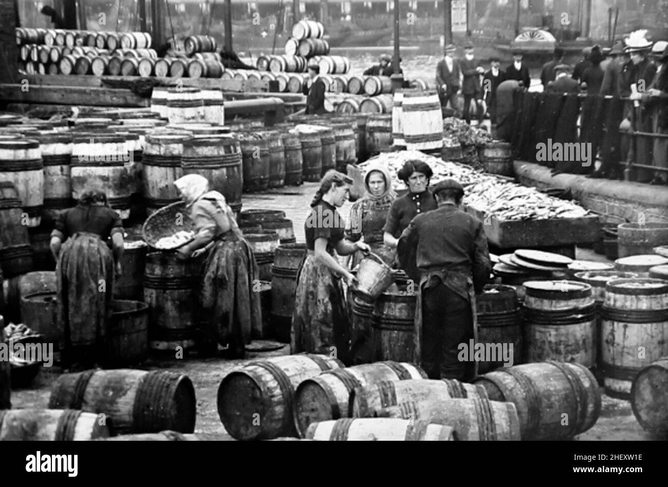 Fisher Girls, Scarborough, viktorianische Zeit Stockfoto