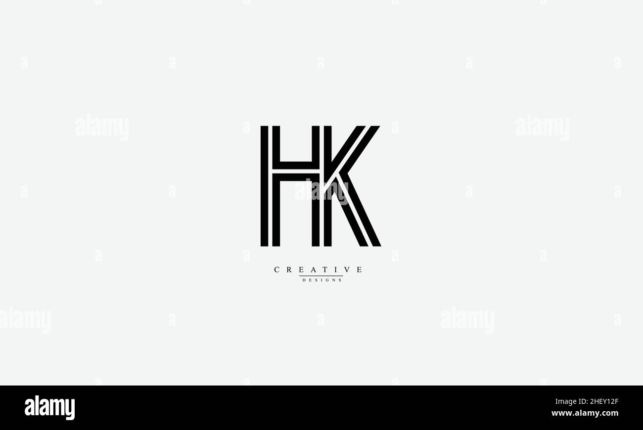 HK KH H K Vektor Logo Design-Vorlage Stock Vektor