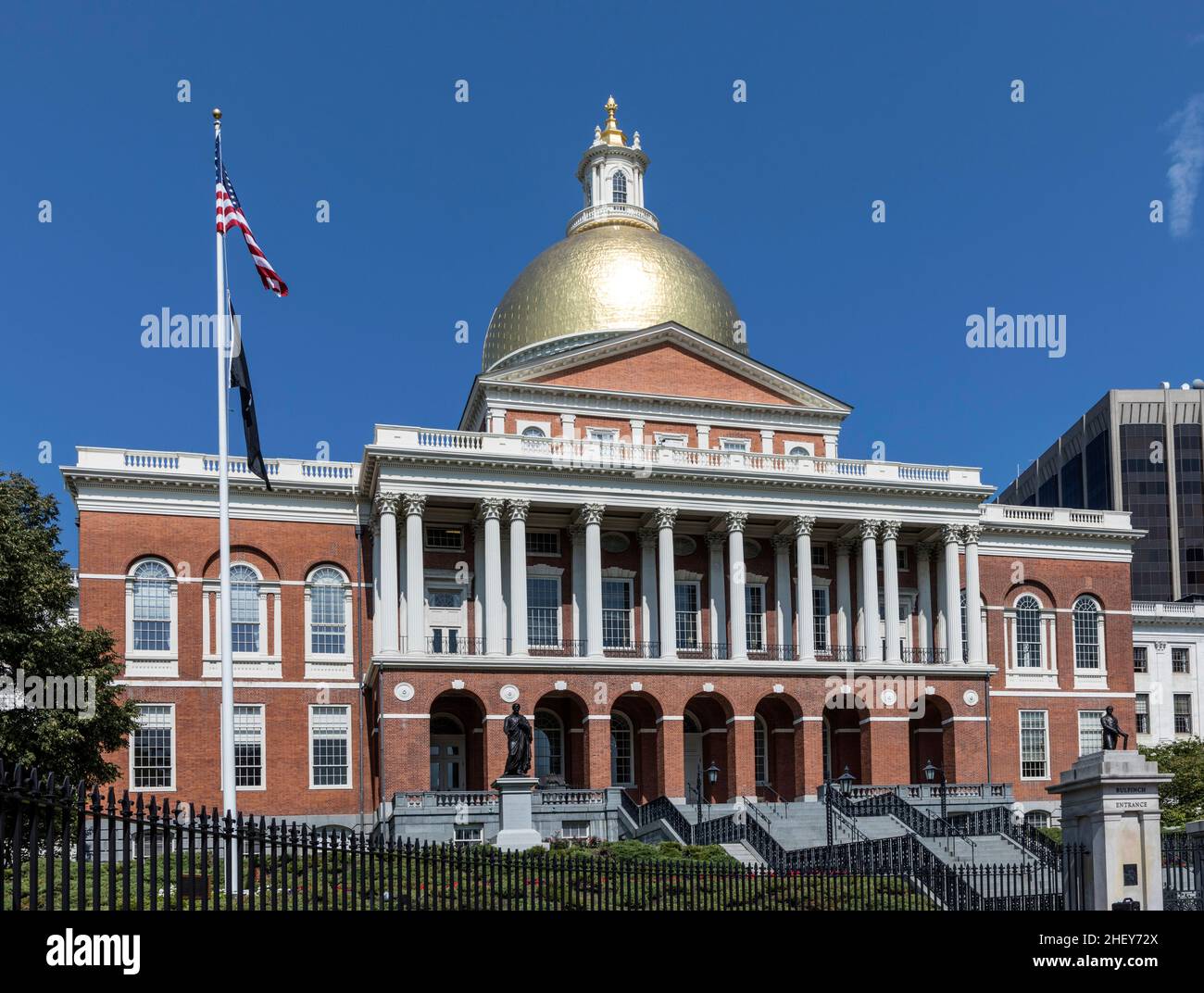 Berühmte Staatshauptstadt in Boston, Massachusetts, USA Stockfoto