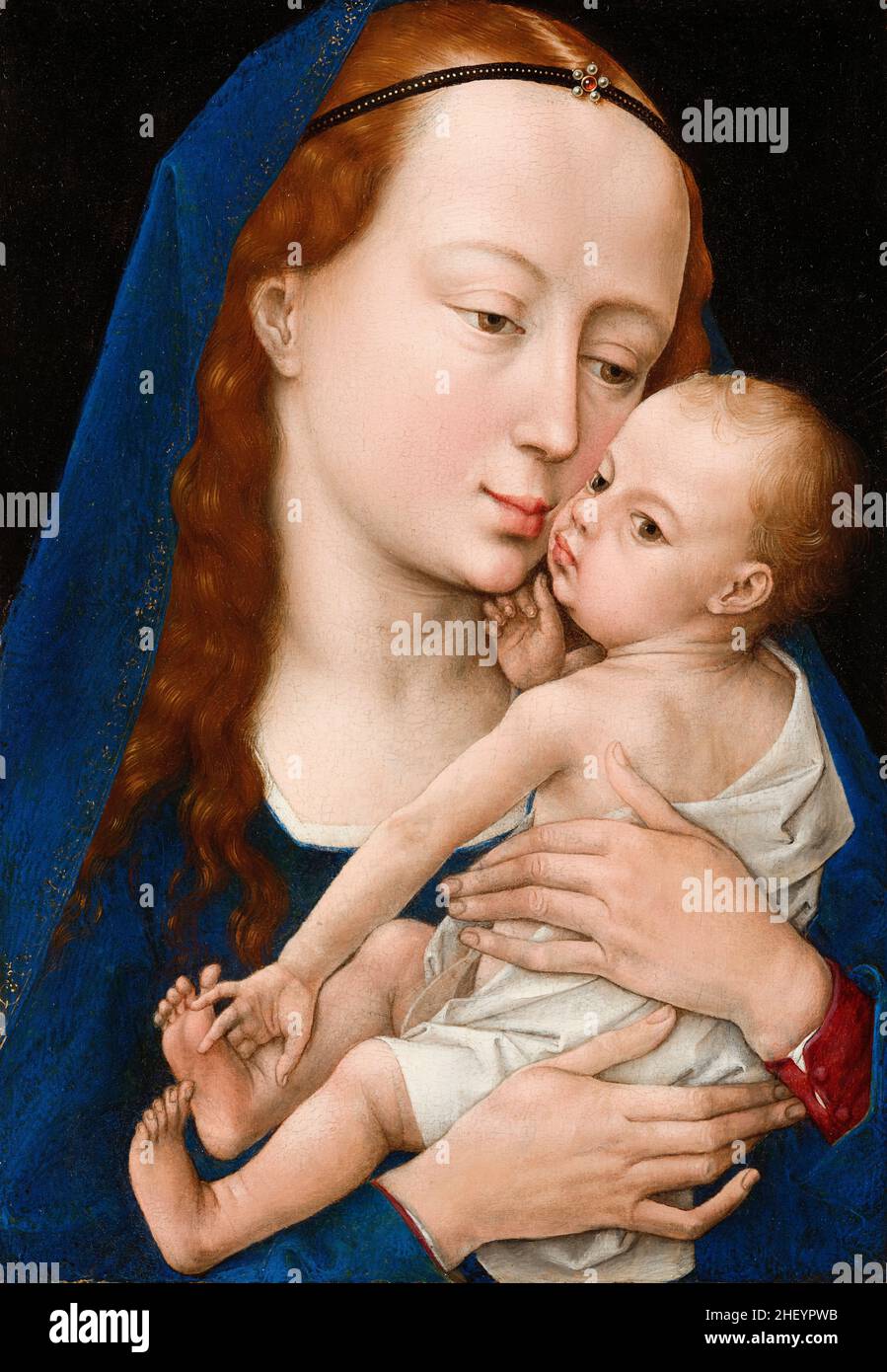 Jungfrau und Kind, Gemälde von Rogier van der Weyden, nach 1454 Stockfoto