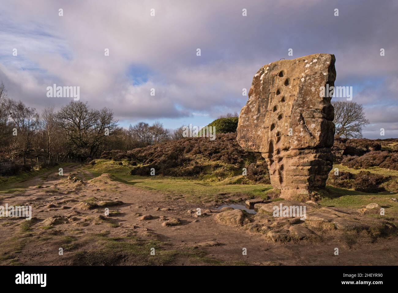 Cork Stone, Stanton Moor, Derbyshire Peak District Stockfoto