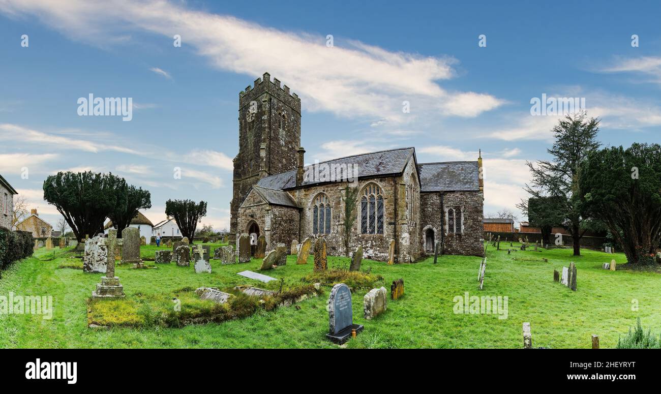 St. Matthews Kirche in Coldridge, Devon Stockfoto