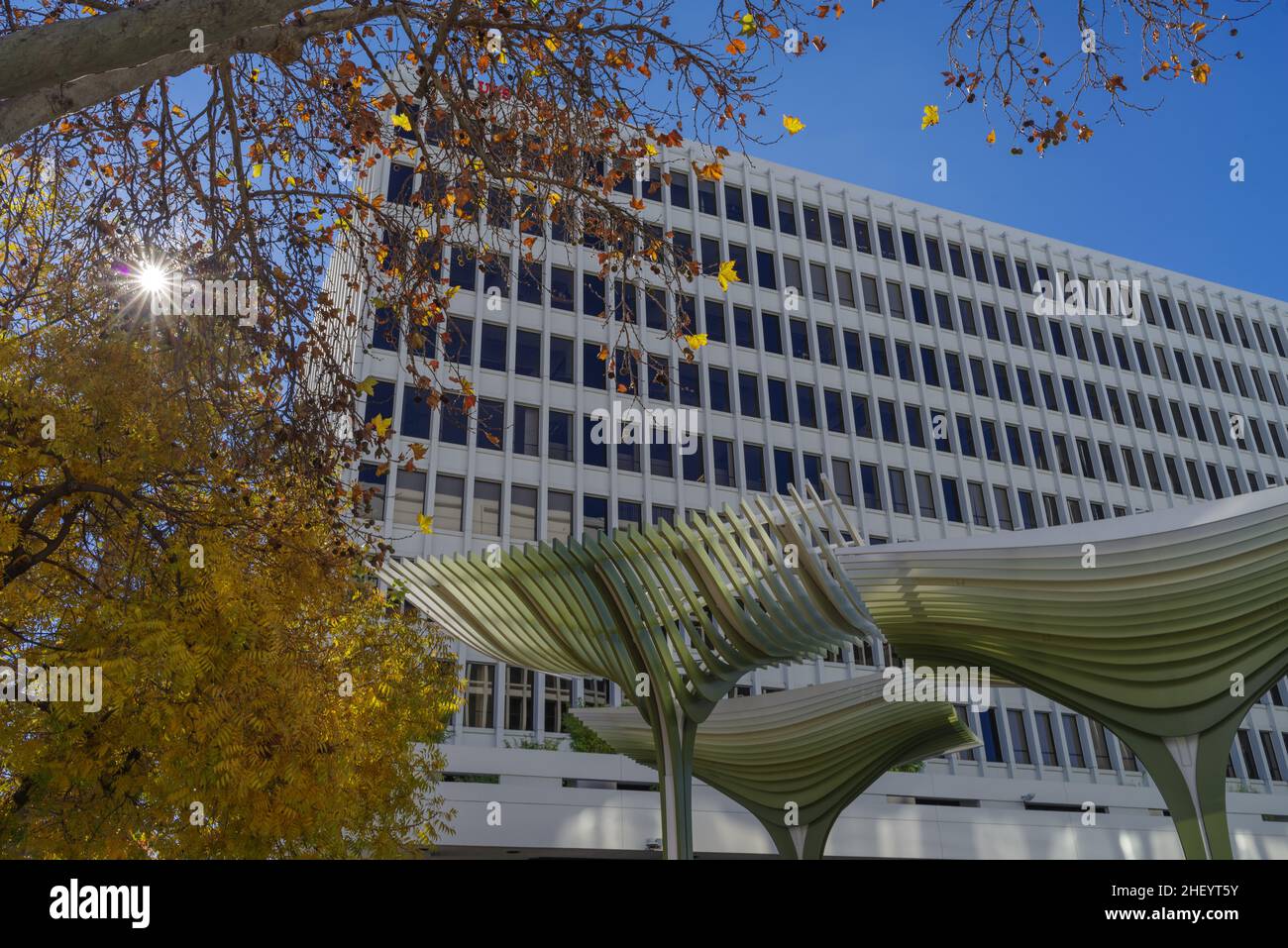 Modernes Firmengebäude, Pasarroyo Complex, gezeigt an der South Lake Avenue, Pasadena. Stockfoto