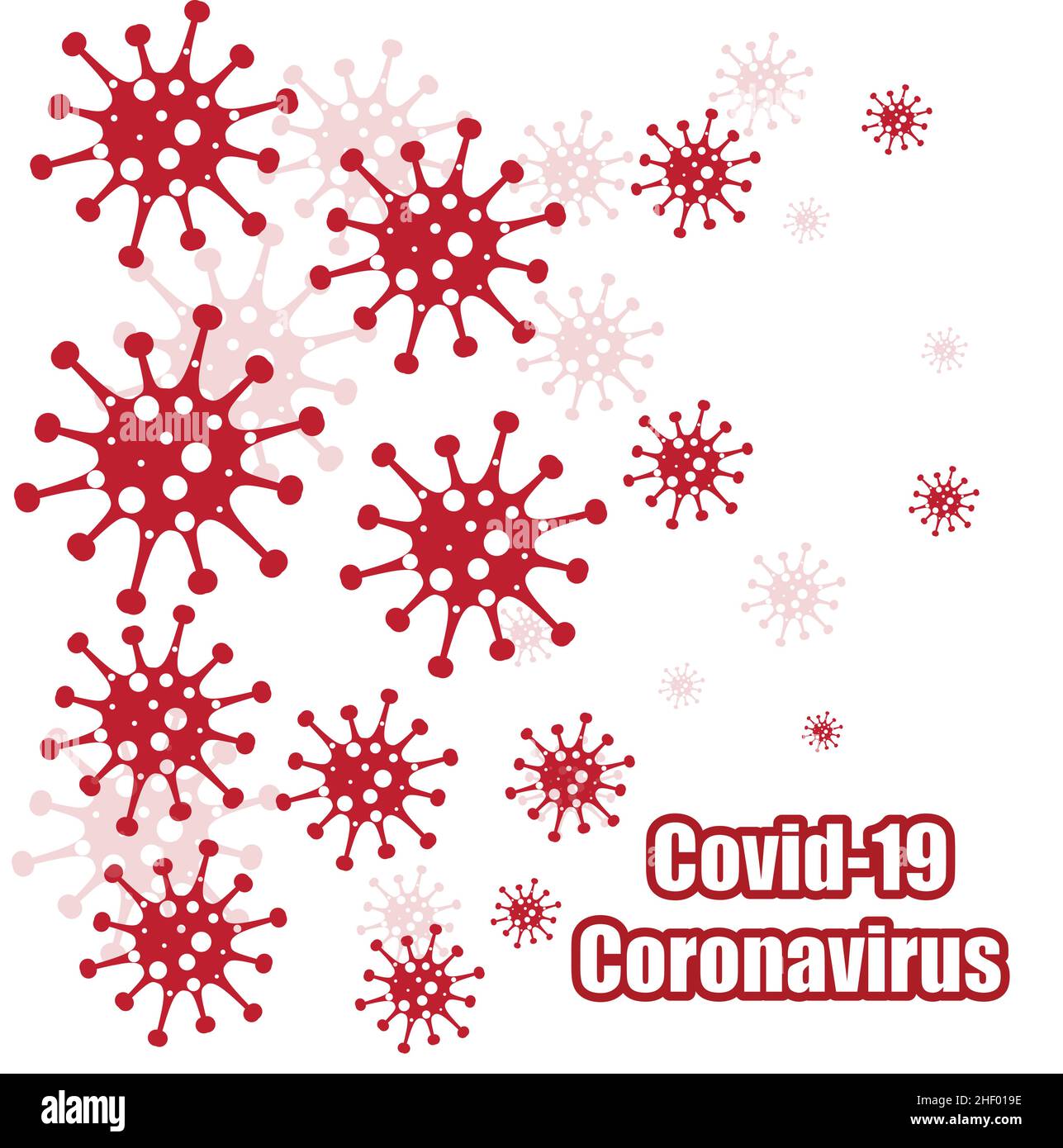 Verschiedene Arten von Viren. Bakterien Biologie Organismen Nahtloses Muster. Virusinfektion Ebola-Epidemie Krank. Stock Vektor