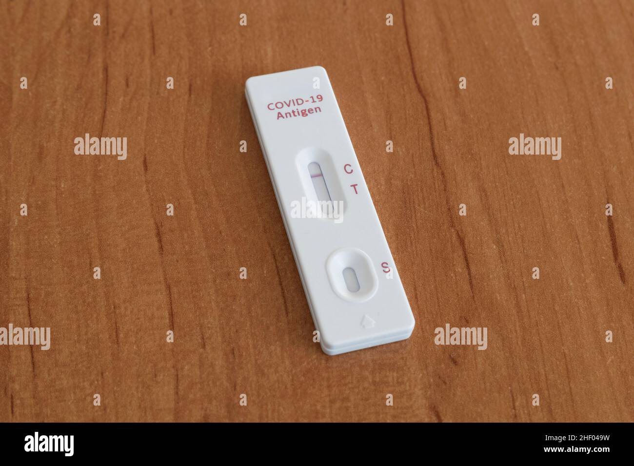 Negativer Antigentest Stockfoto