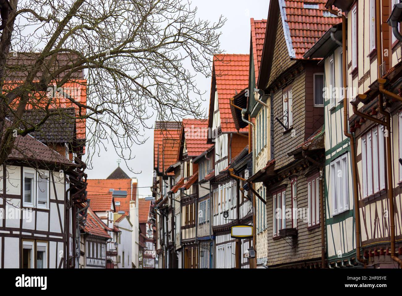 Die Stadt Bad Sooden-Allendorf im Werra-Tal in Deutschland, Hessen Stockfoto