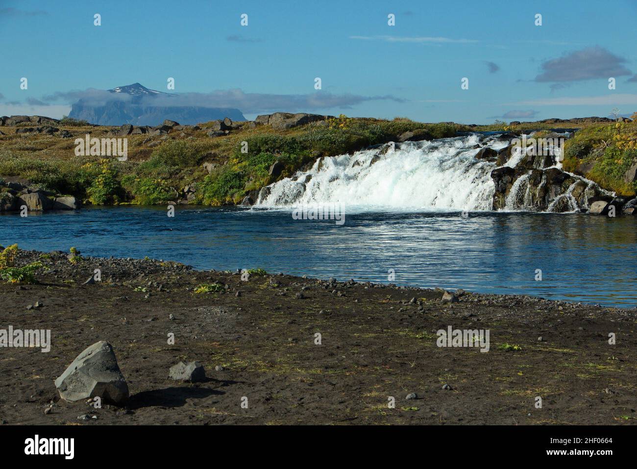 Wasserfall Grafarlandsfoss auf dem Fluss Grafarlandaa in Island, Europa Stockfoto