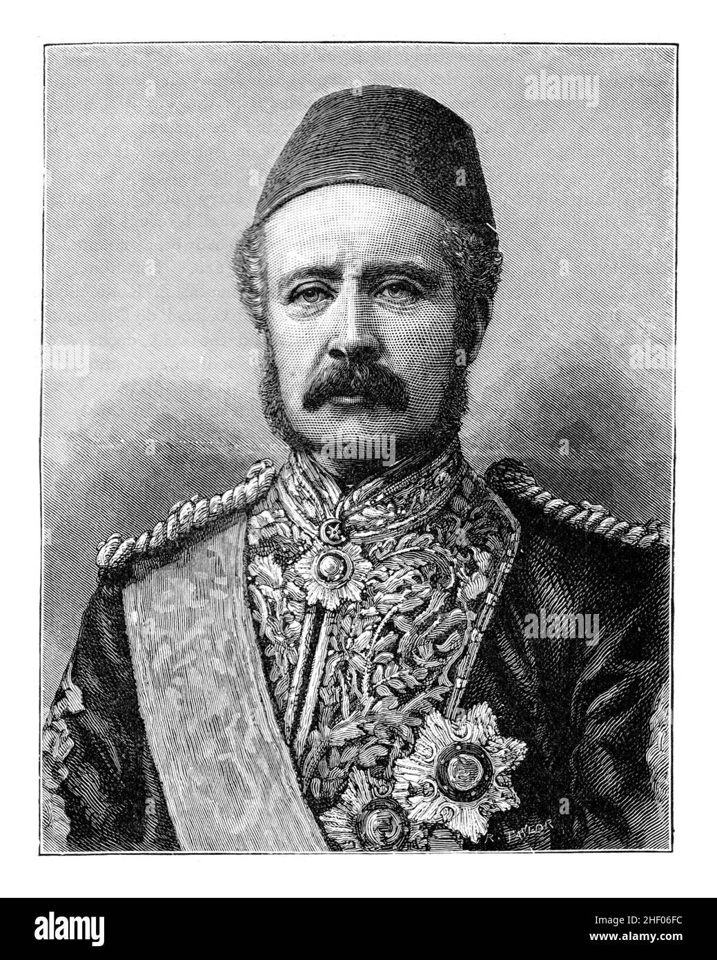 Porträt des Generalmajors Charles George Gordon (1833 - 1885) Stockfoto