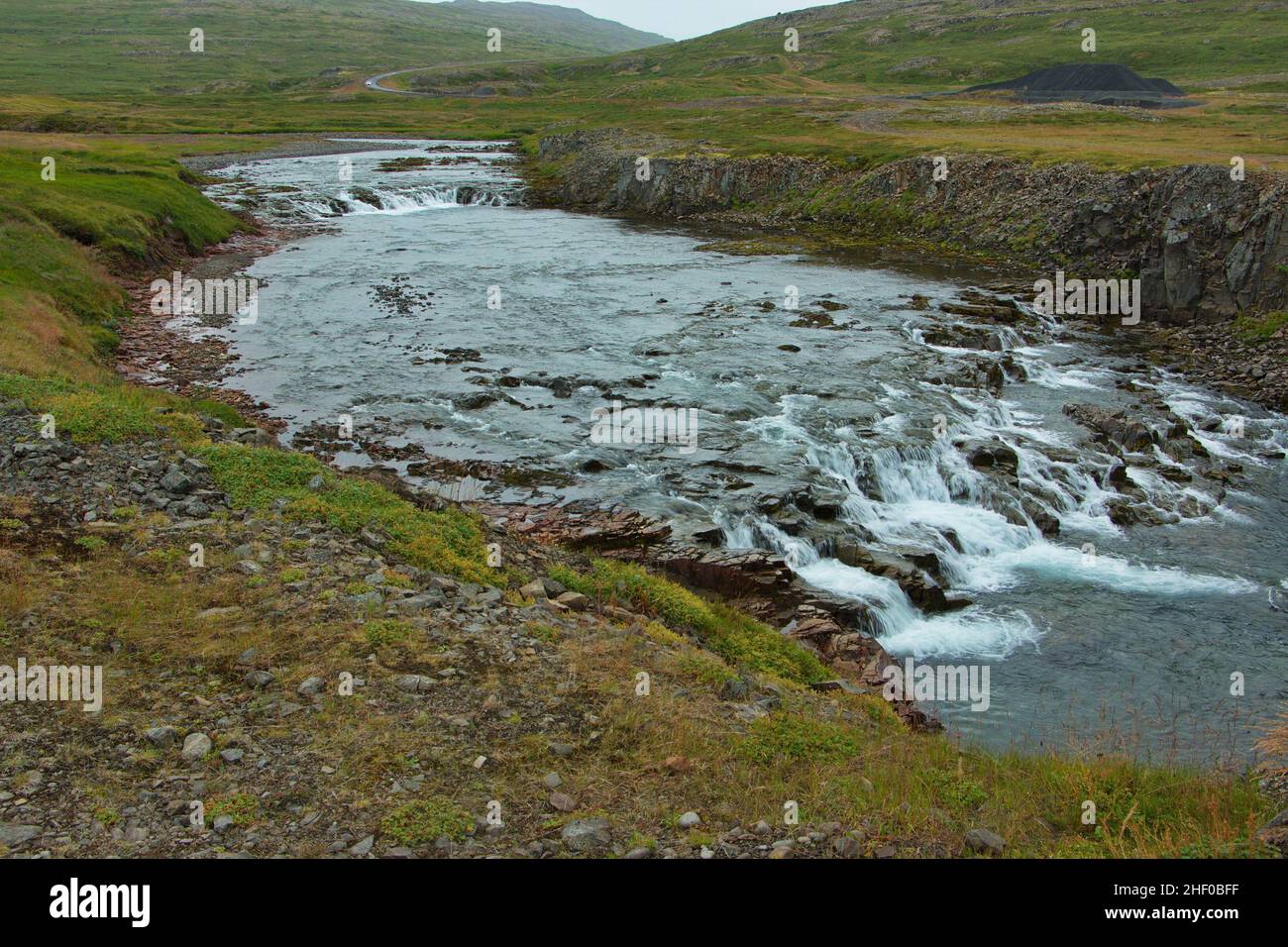 Fluss Hvannadalsa in Island, Europa Stockfoto