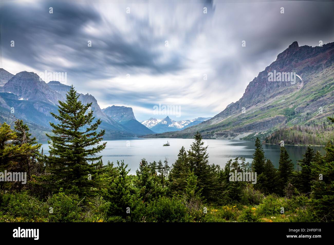 Saint Mary Lake im Glacier National Park, Montana Stockfoto