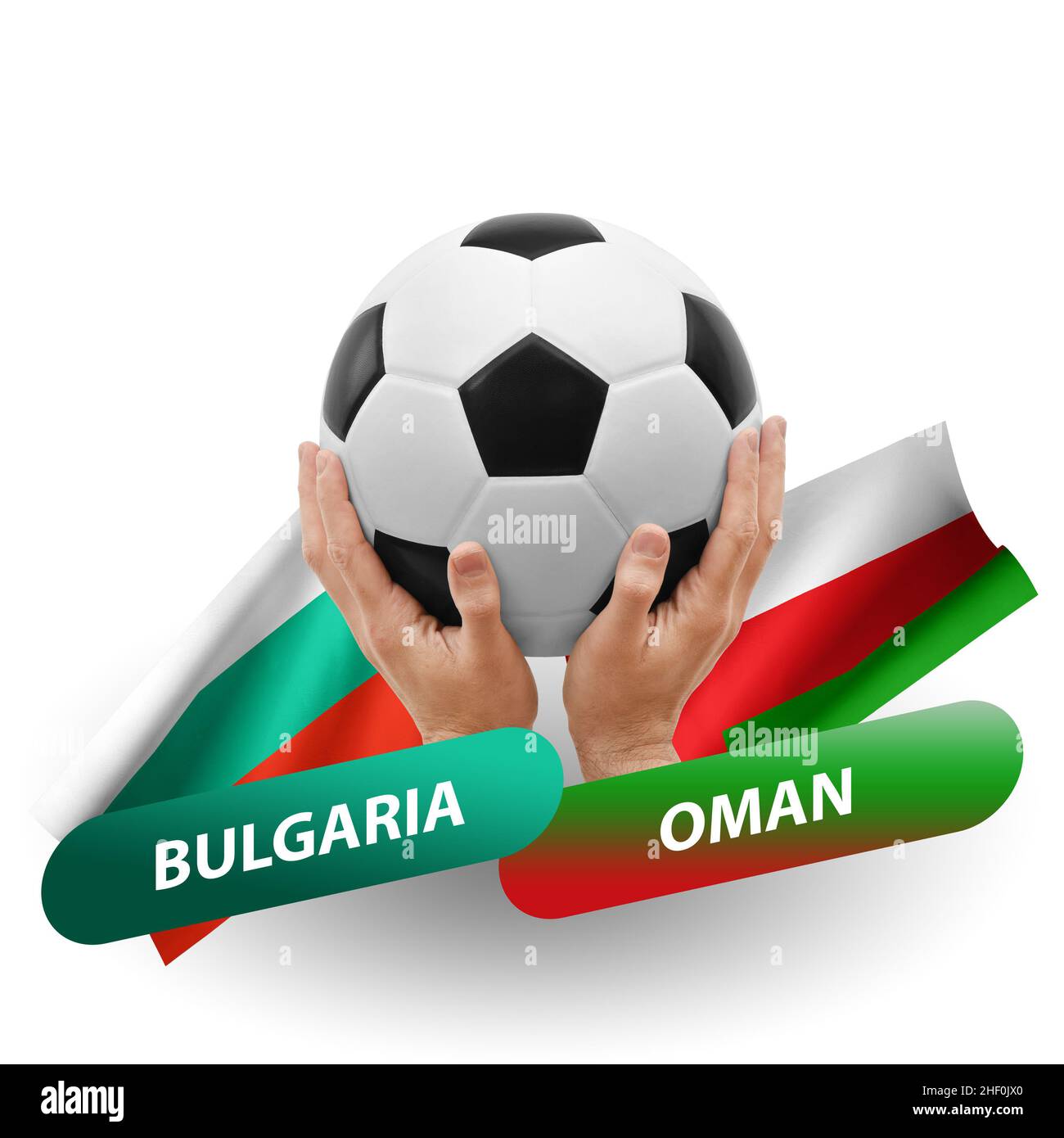 Fußballspiel, Nationalmannschaften bulgarien gegen oman Stockfoto