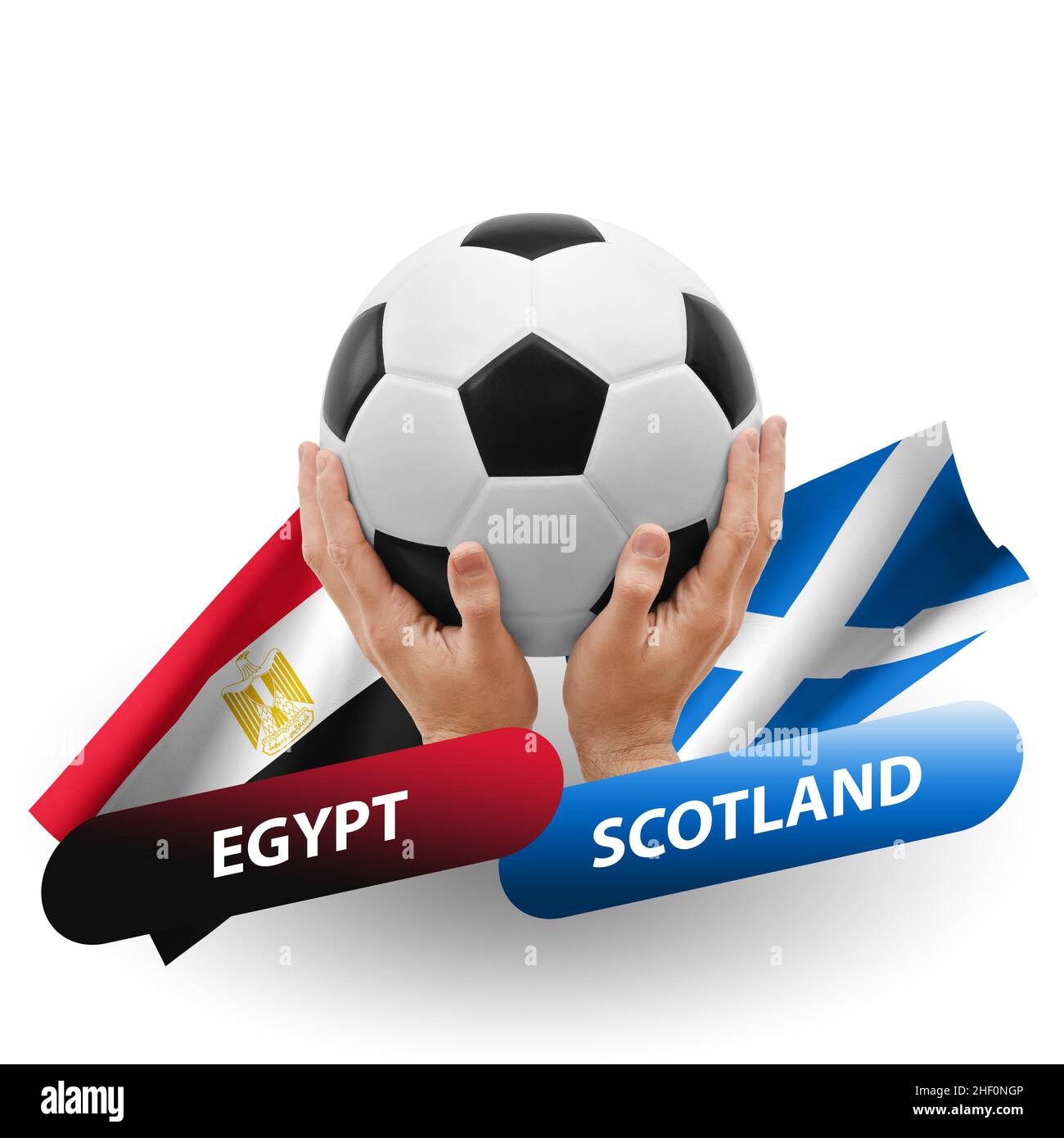Fußballspiel, Nationalmannschaften ägypten vs. schottland Stockfoto