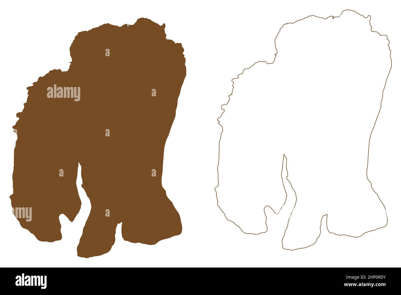 Arnoya Island (Königreich Norwegen) Karte Skizze Ardni